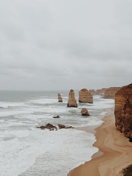 澳大利亚大洋路上标志性的十二使徒景观十分壮丽