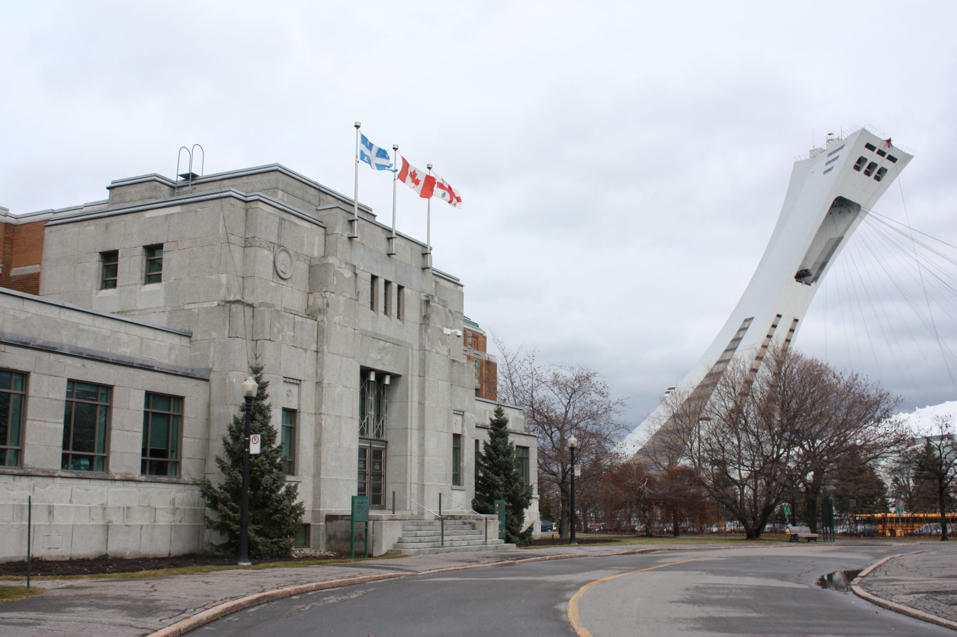 canada flag building