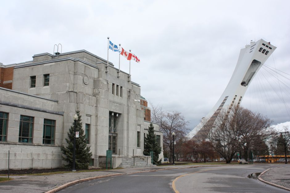 canada flag building