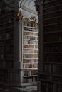 Elegant Historical Library with Dramatic Lighting