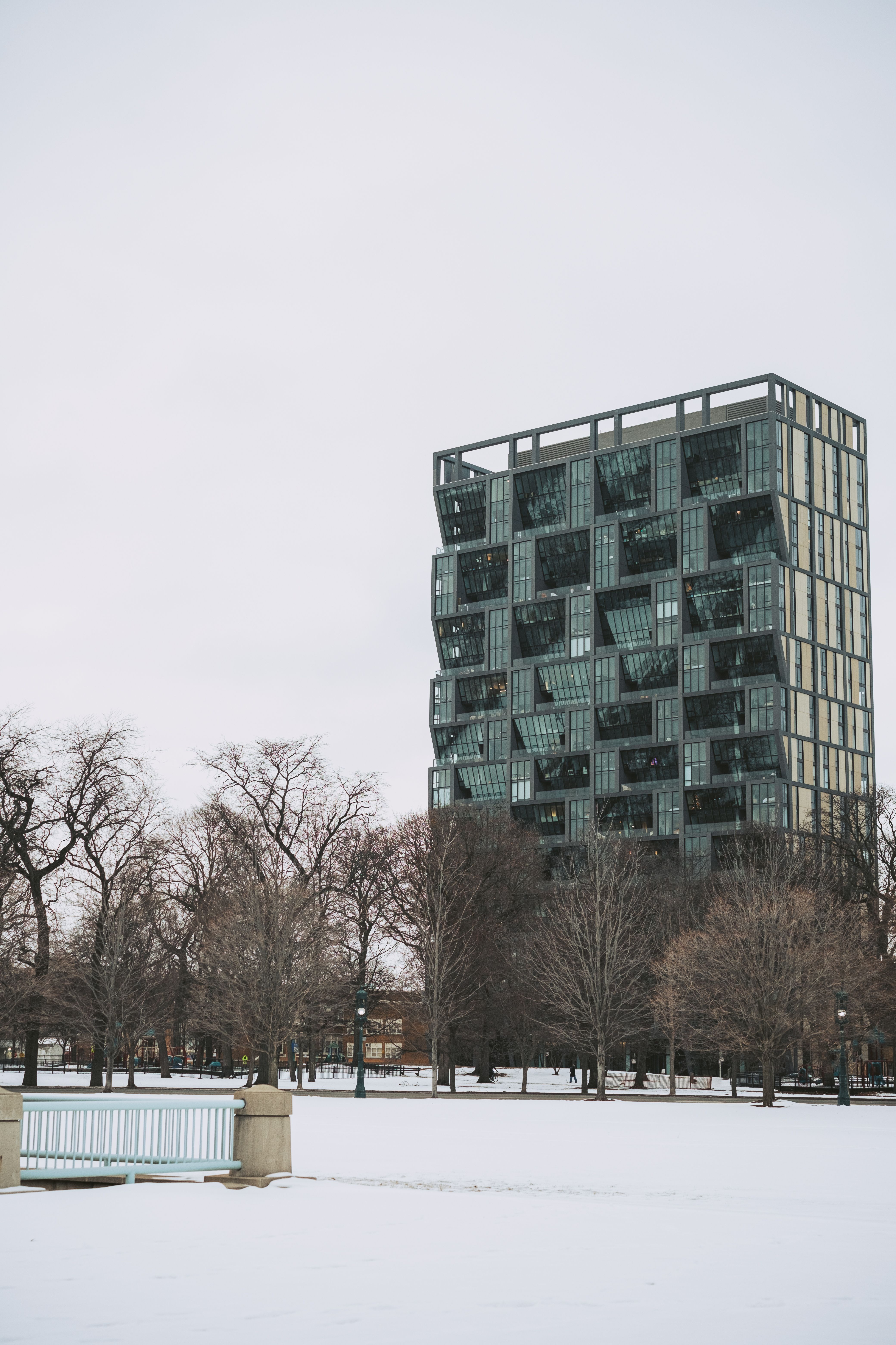 Modern Architectural Building in Winter Landscape · Free Stock Photo