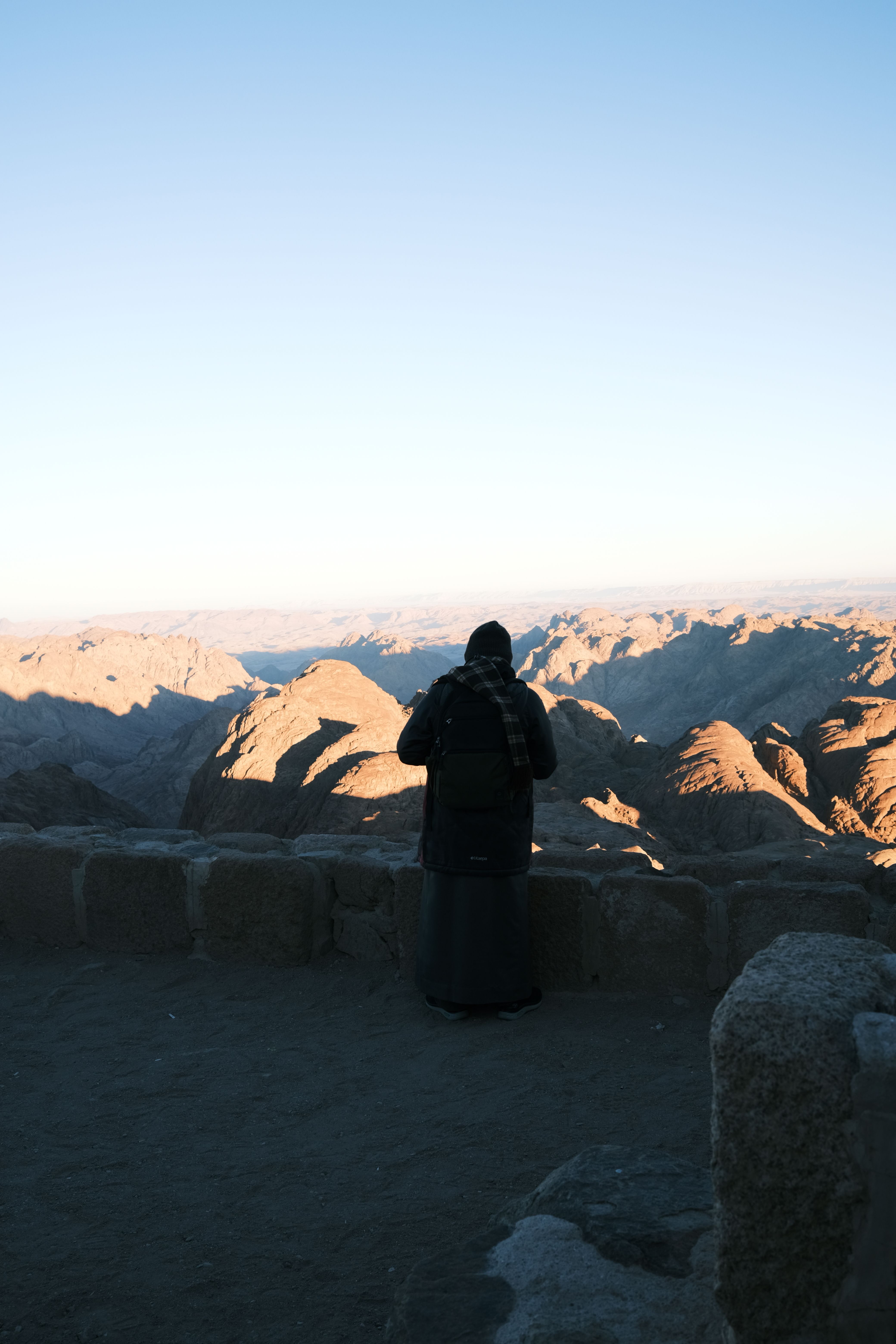 Mont Sinaï au lever du soleil, lieu de la révélation à Moïse