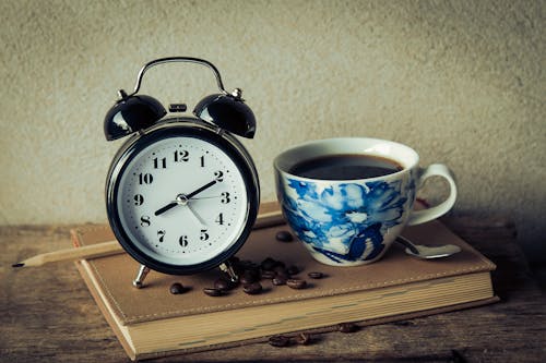 Free Round Black Analog Table Alarm Clock Stock Photo