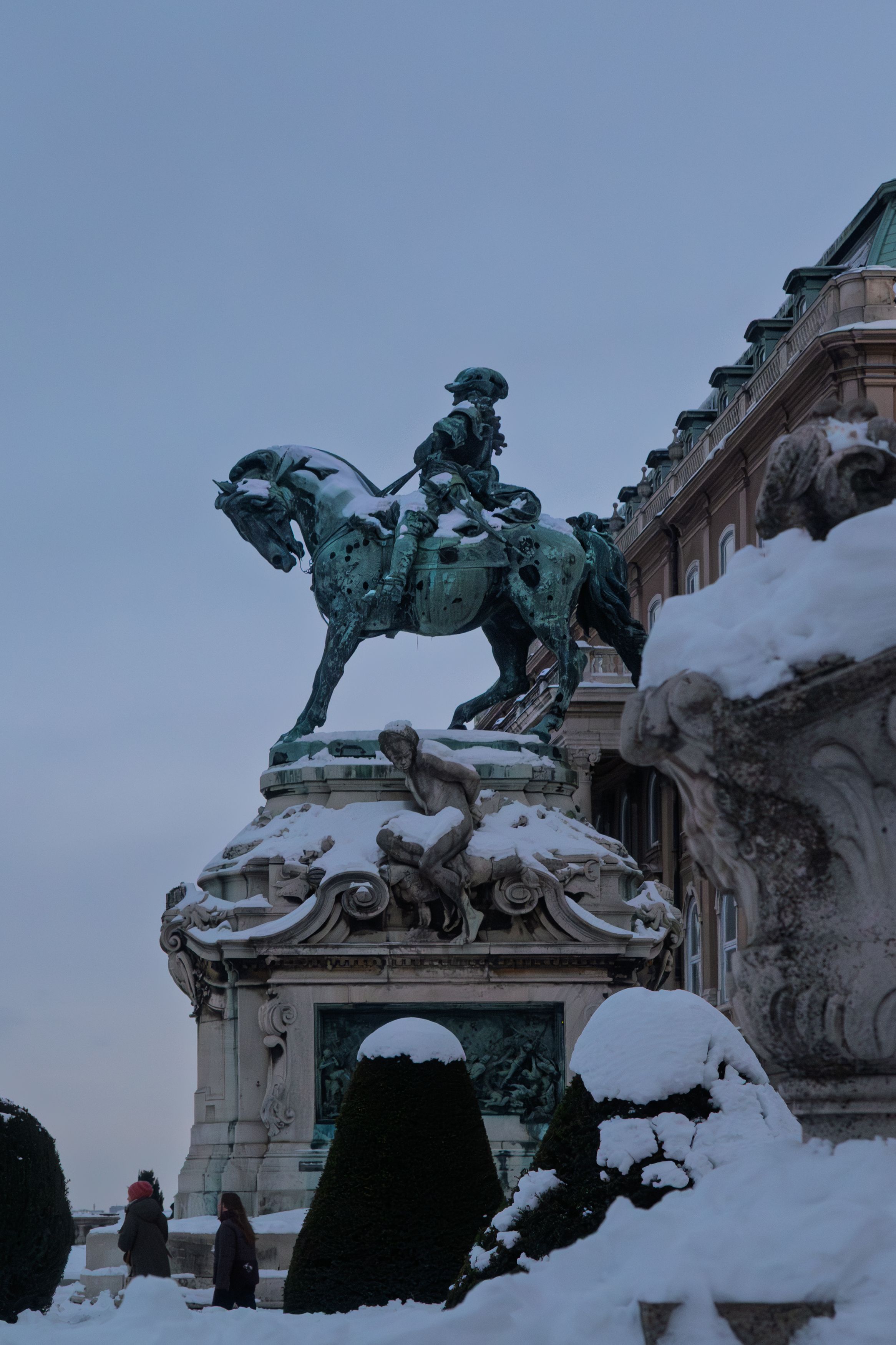 Statue at Buda Castle in Winter, Budapest · Free Stock Photo