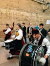 Traditional Parade with Musicians in Oviedo