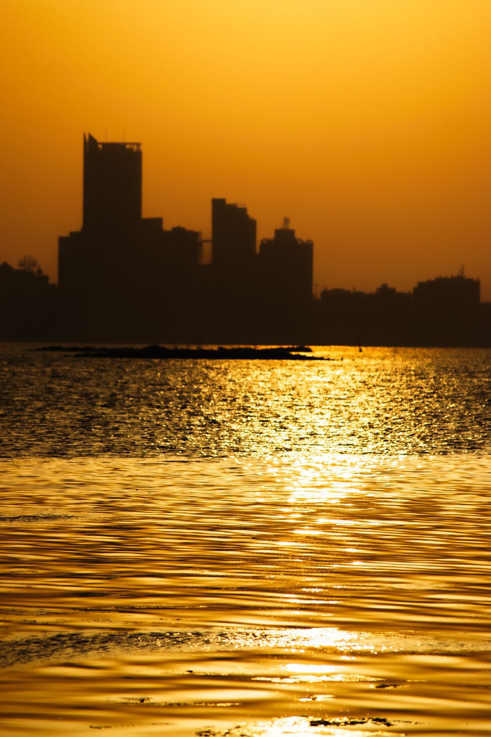 Manama Bahrain skyline at sunset