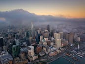 Foggy San Francisco Skyline at Dusk