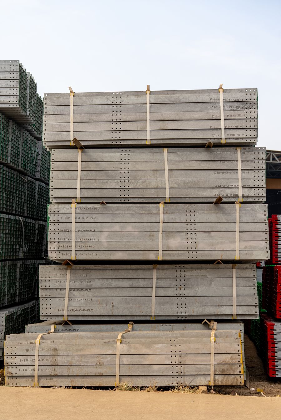 Construction materials at freight terminal