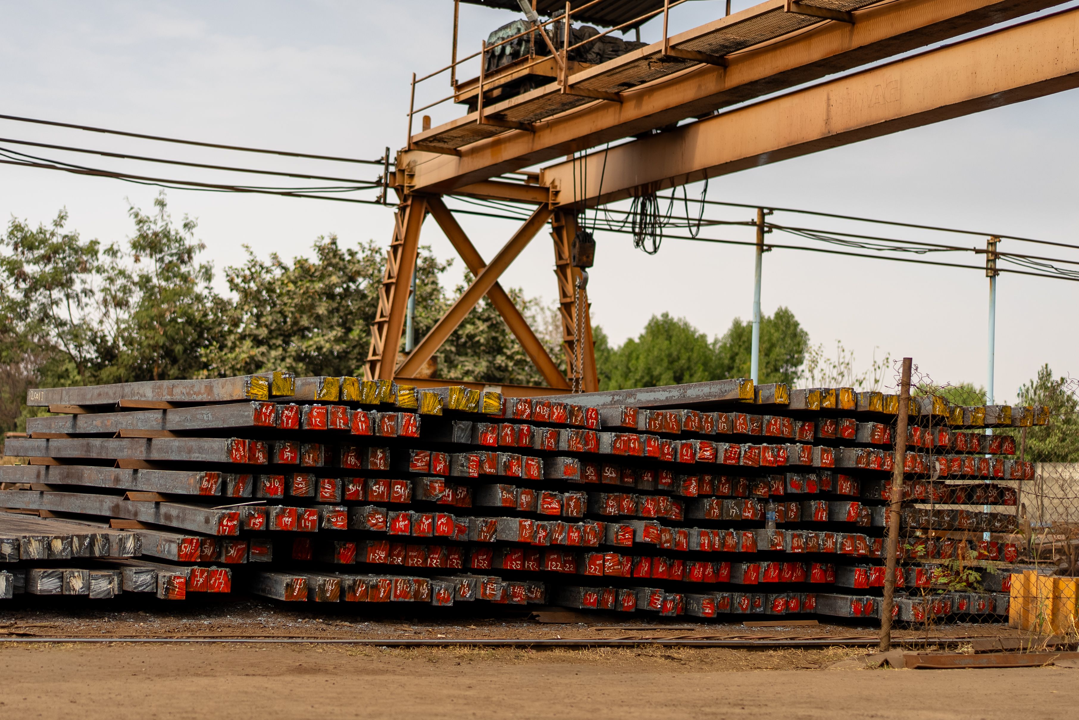 Outdoor Industrial Steel Stack with Gantry · Free Stock Photo