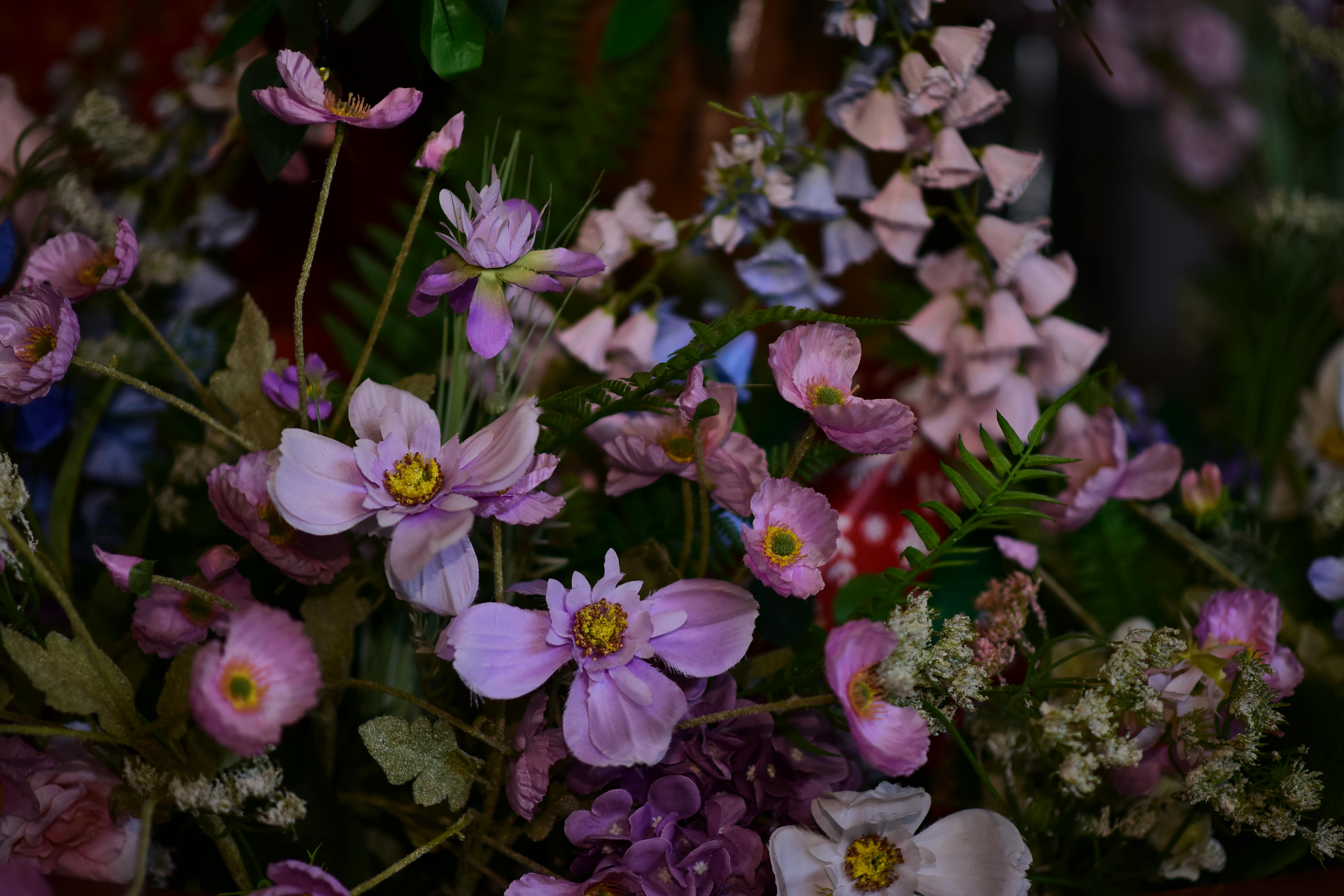 [ColoSach]-a-vibrant-spring-bouquet-featuring-pink-flowers-and-lush-greenery,-perfect-for-nature-lovers.