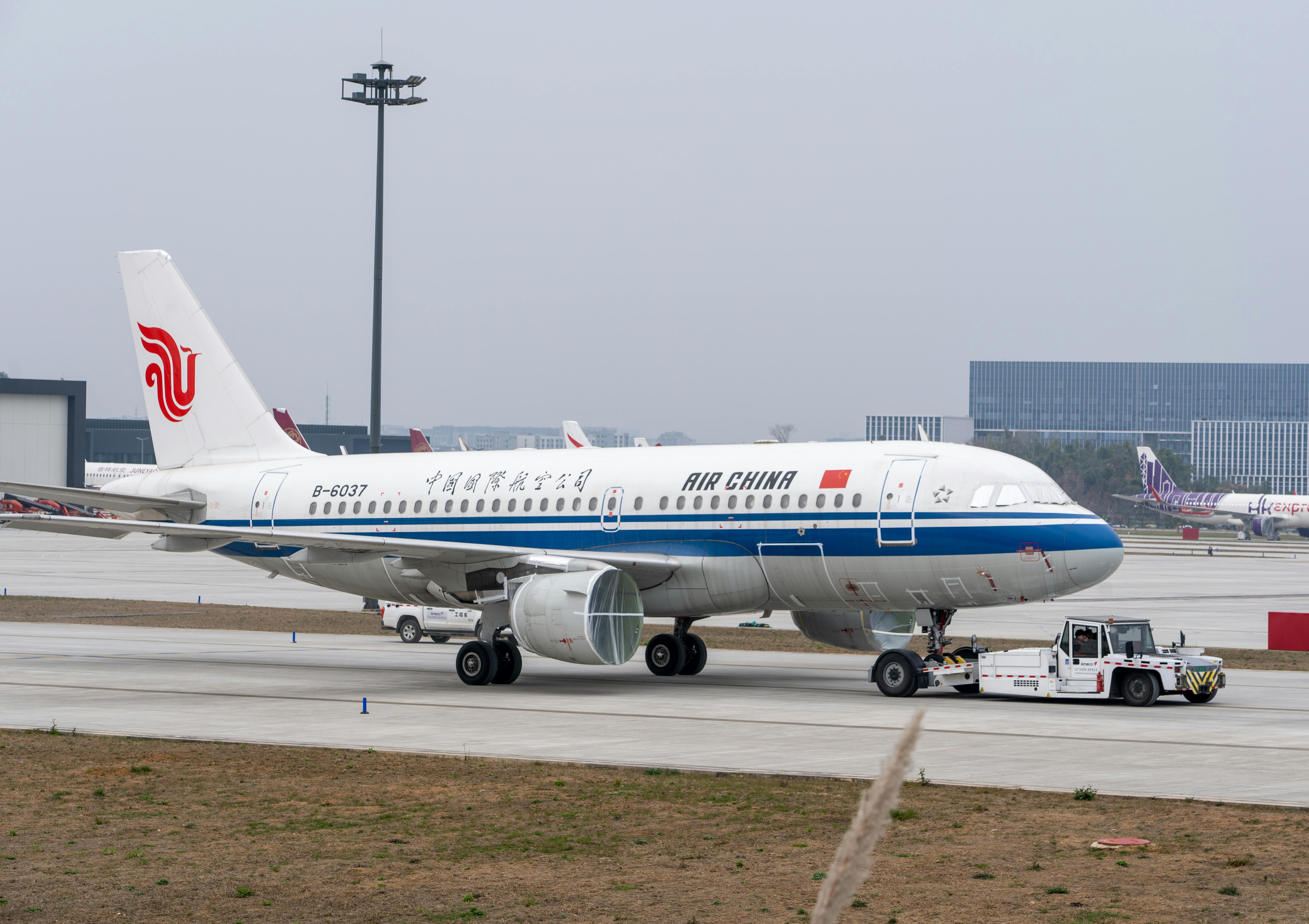 Air China Aircraft on Airport Runway