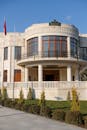 Elegant Government Building with Turkish Flag