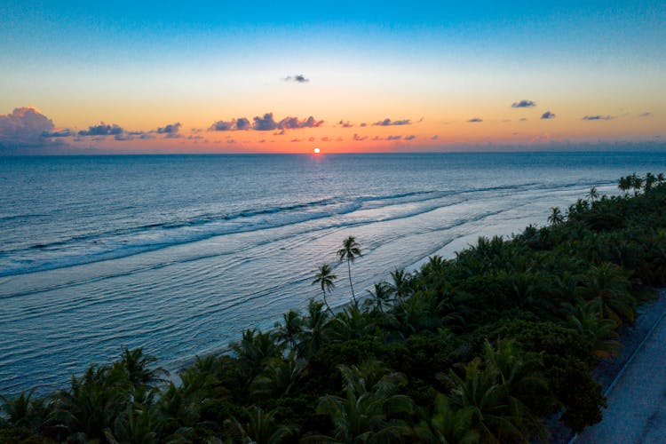 Aerial Shot Of Ocean