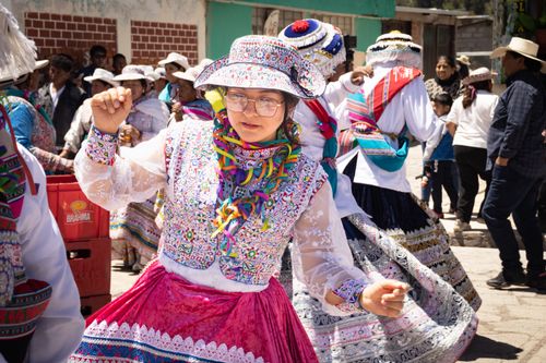 Free Captivating traditional dance performance in Caylloma, Arequipa, highlighting Peruvian culture. Stock Photo