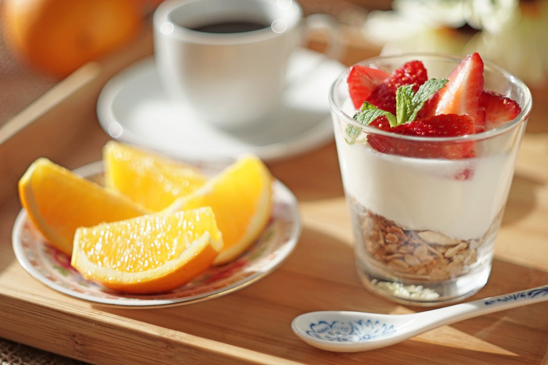 Free stock photo of breakfast, orange, strawberries Stock Photo
