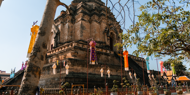Discover the historical beauty of Wat Chedi Luang, a prominent temple in Chiang Mai, Thailand.