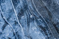 Intricate Patterns in Frozen Ice Surface