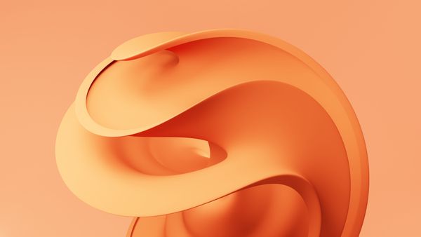 Abstract orange form with flowing curves — Mahmoud Ramadan on Pexels