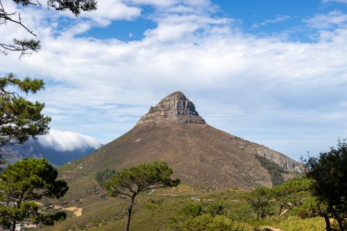 Free Explore the iconic Lions Head Mountain with lush greenery in Cape Town, South Africa. Stock Photo