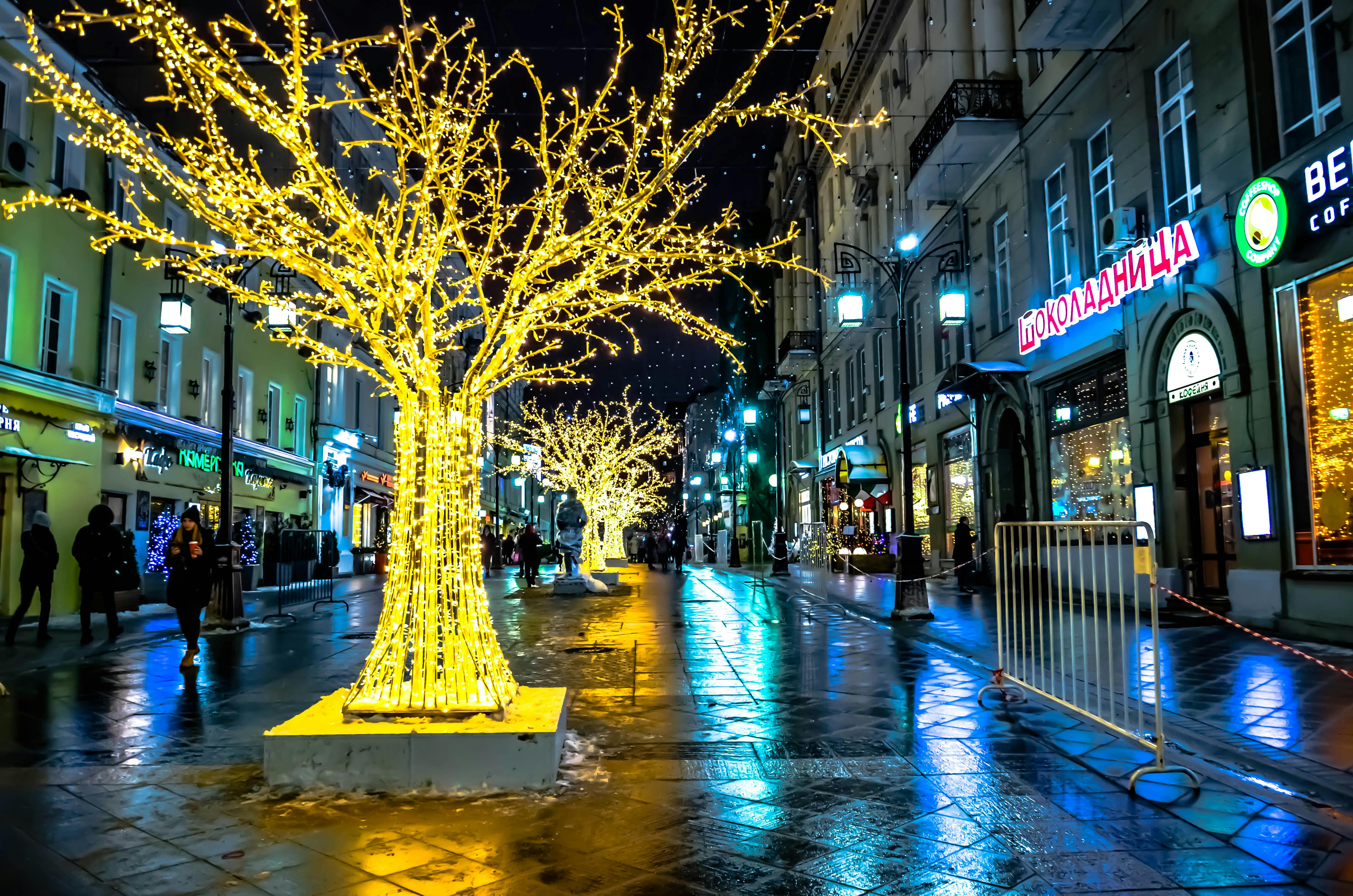 beautiful street lights