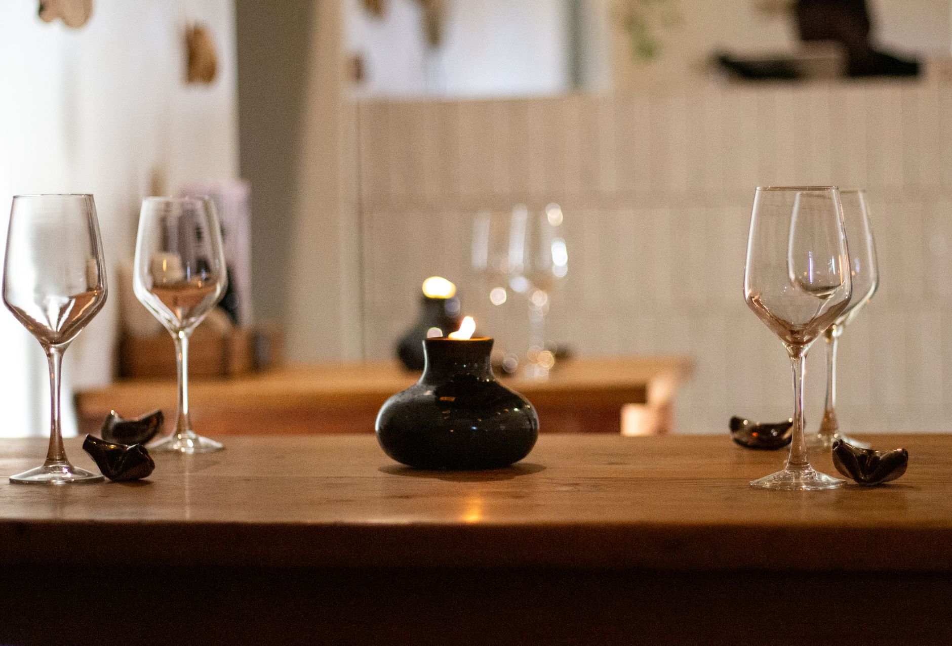 private dining room with long candlelit table