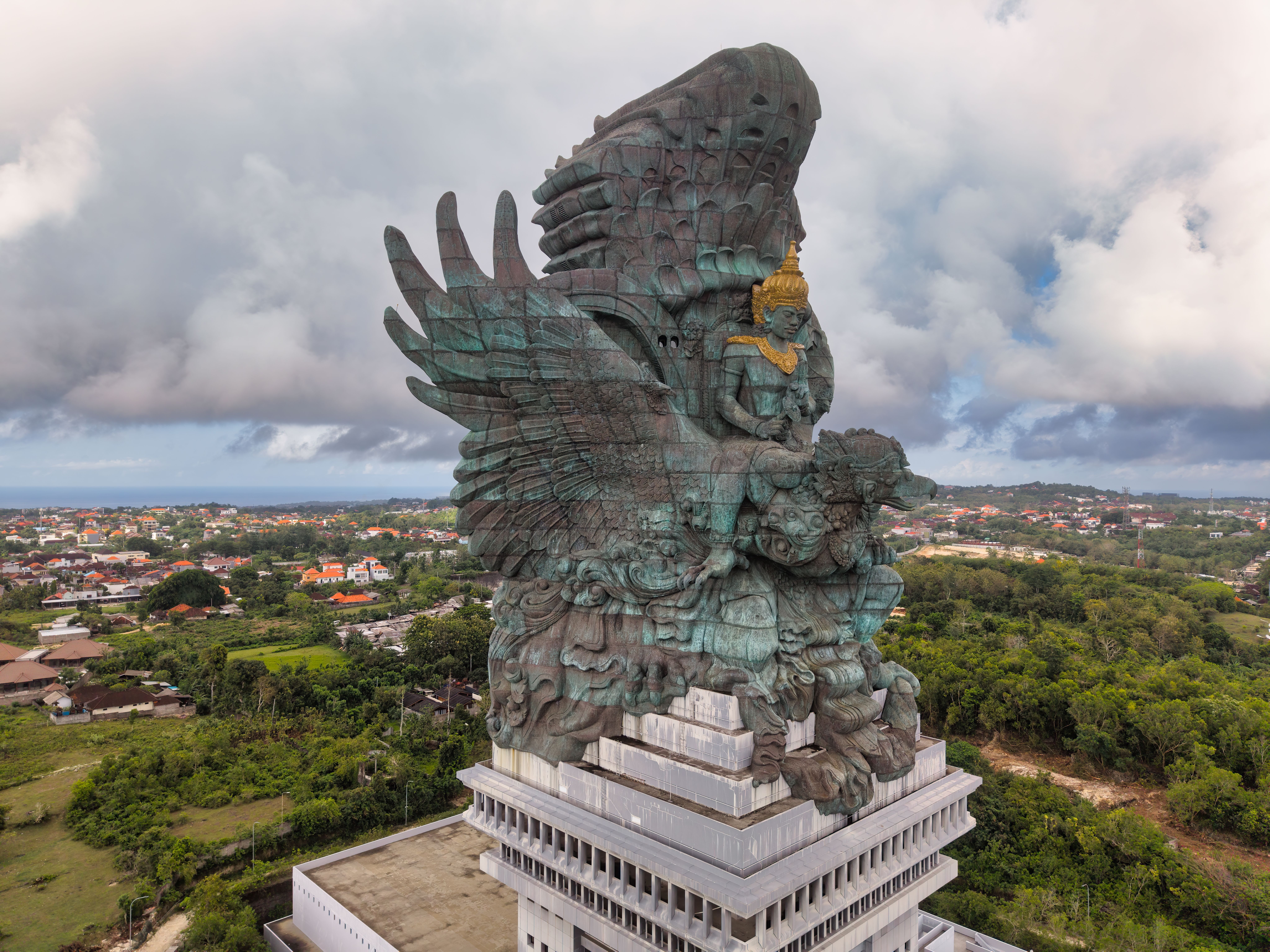 Aerial View of Garuda Wisnu Kencana Statue in Bali