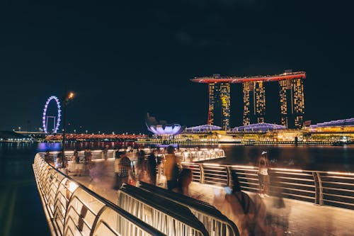 Photos gratuites de Marina Bay Sands, mbs, nuit