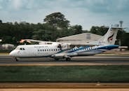 Bangkok Airplane on Runway at High Speed
