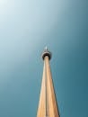 CN Tower Against a Clear Blue Sky in Toronto