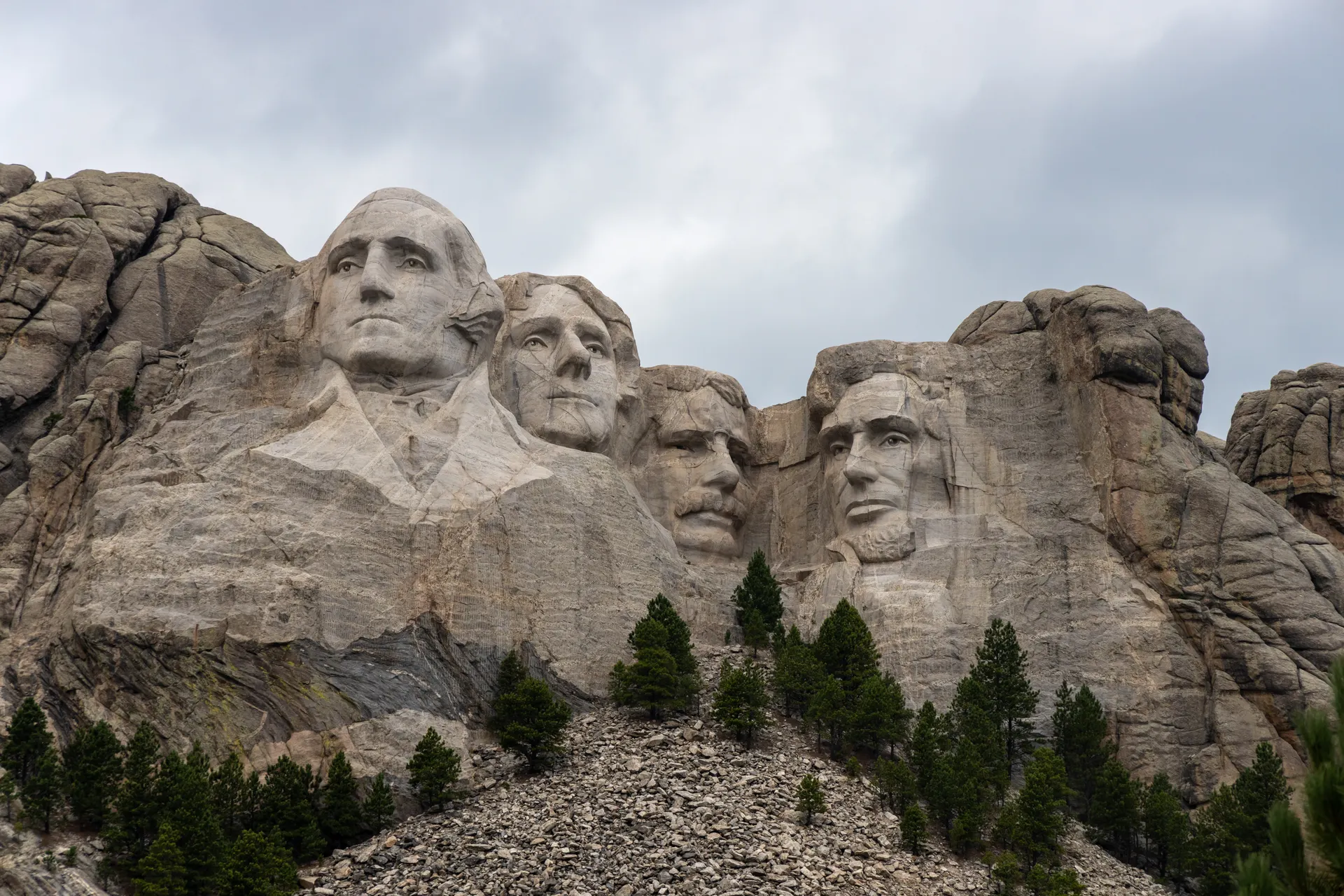 Mount Rushmore carved into the granite of the Black Hills, South Dakota Mount Rushmore carved into the granite of the Black Hills, South Dakota