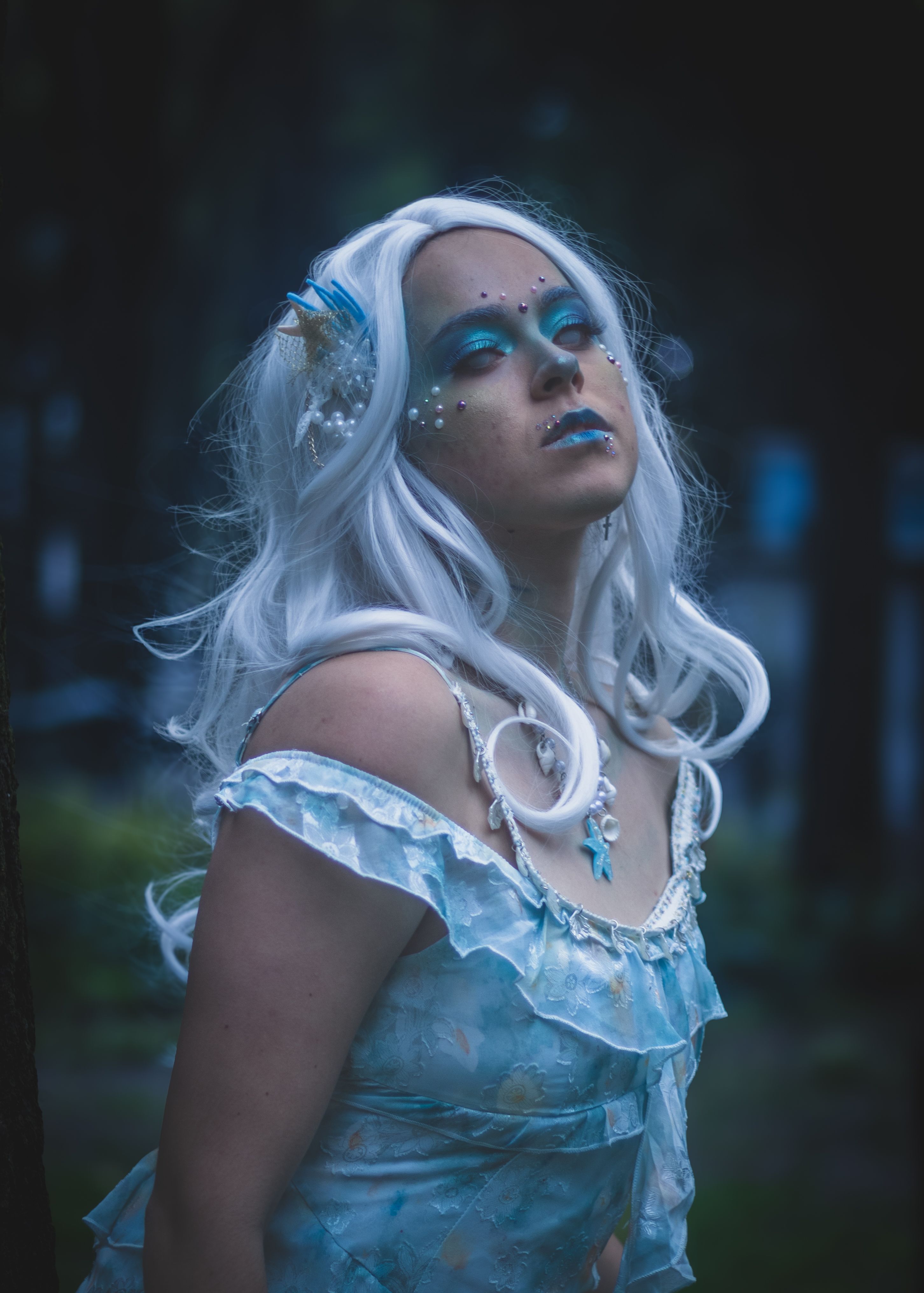 Enchanted Woman in Mystical Forest Setting · Free Stock Photo