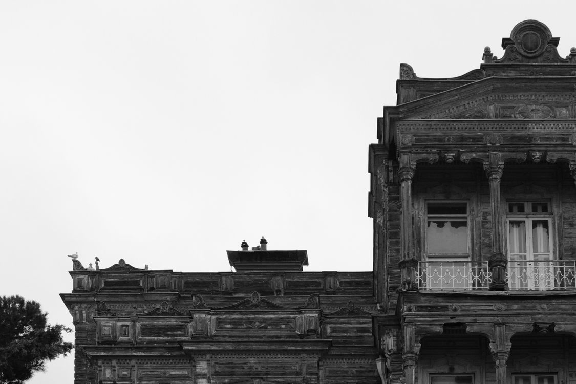 Edificio Arquitectónico Vintage En Blanco Y Negro · Foto de stock gratuita