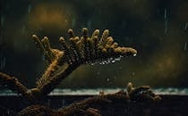 Close-up of Rain-Soaked Pine Branch in Kolkata