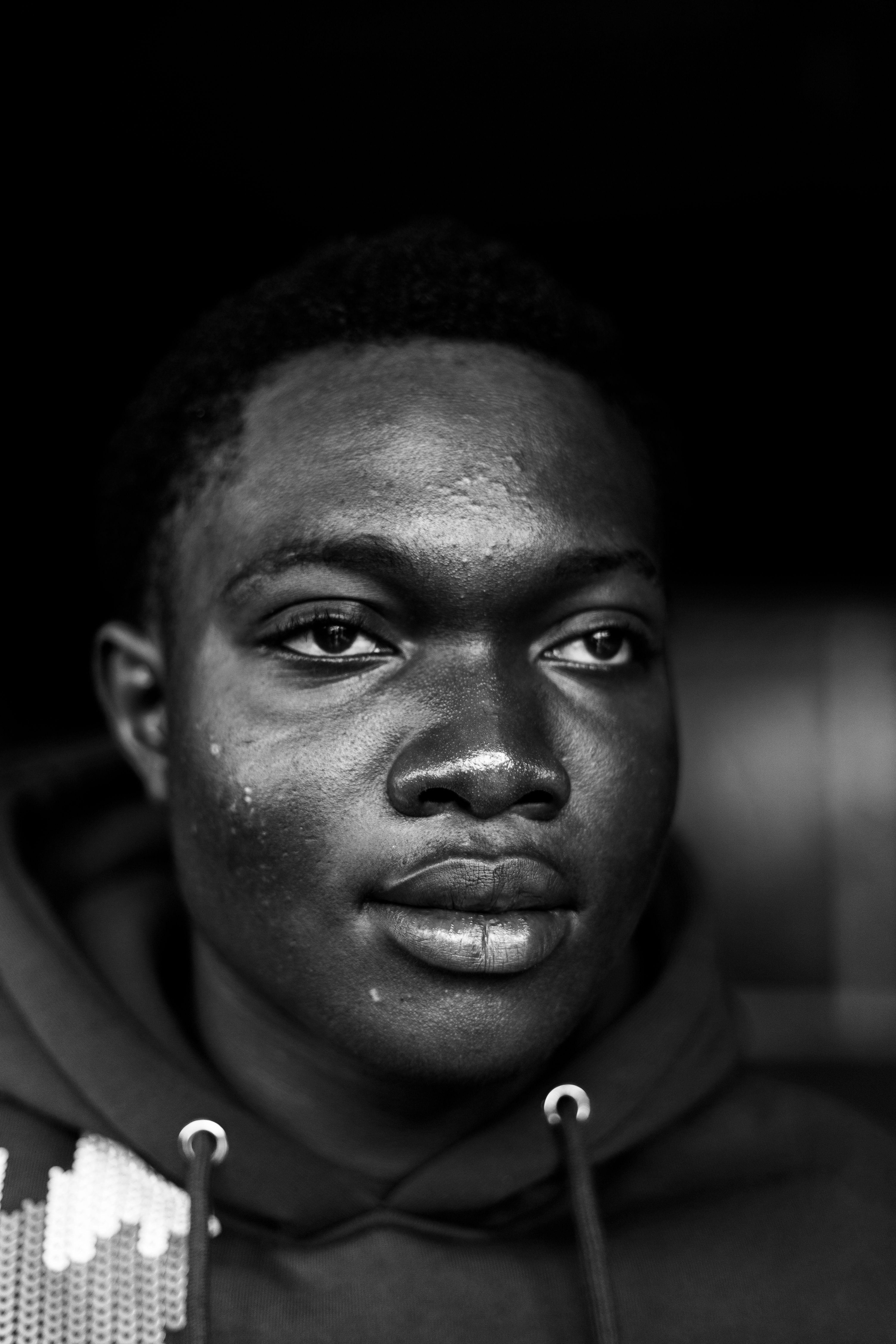 Black and White Portrait of Young Man · Free Stock Photo