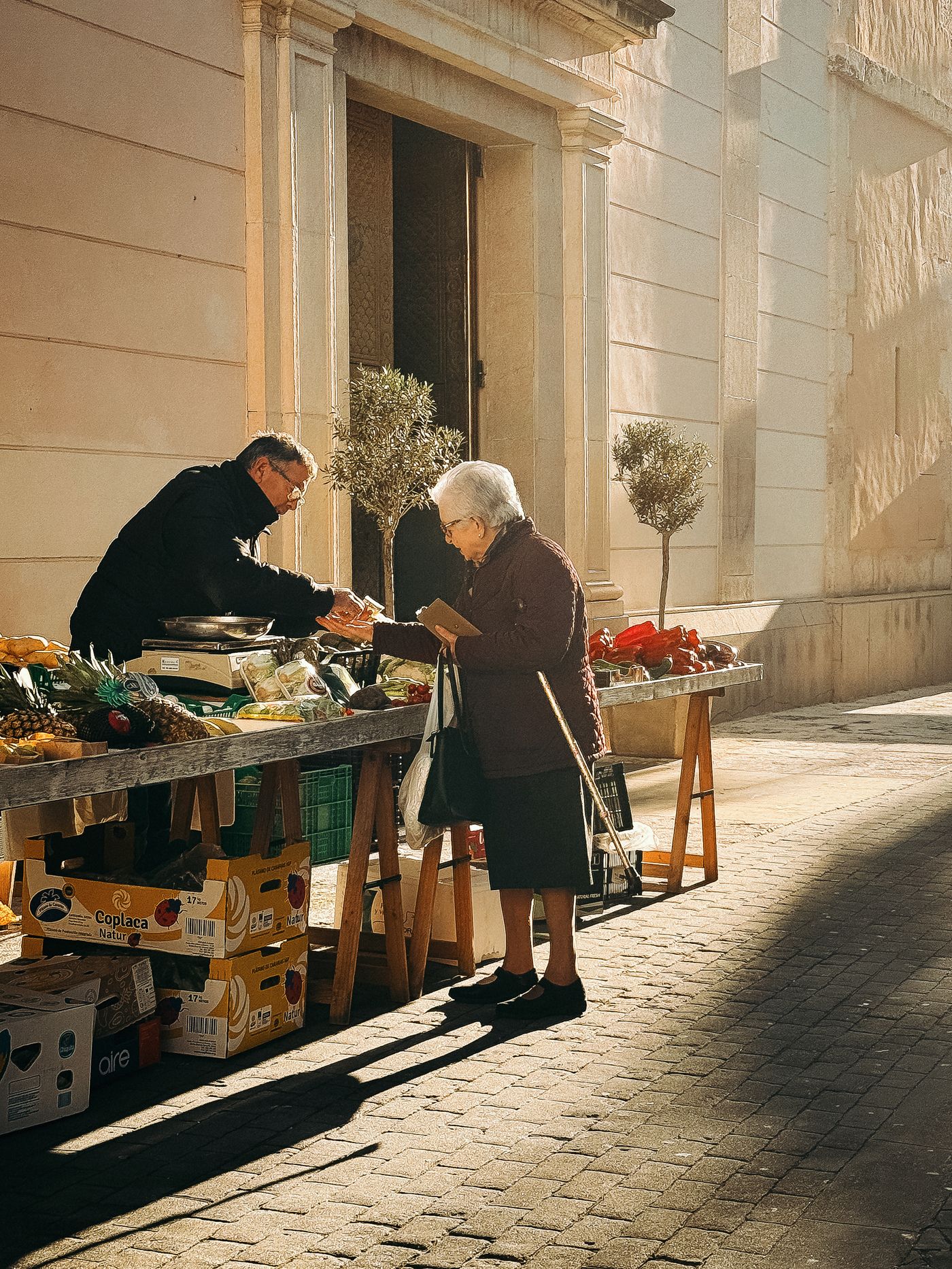 Mujer mayor realizando una actividad cotidiana en Valencia, España