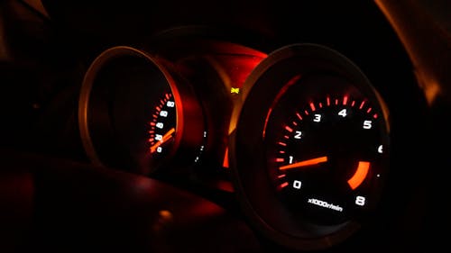 Selective Focus Photography of a Speedometer