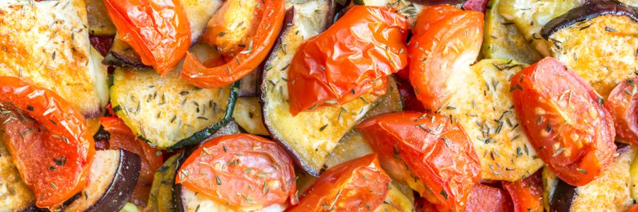 Foto de Ratatouille de forno com grão-de-bico e arroz