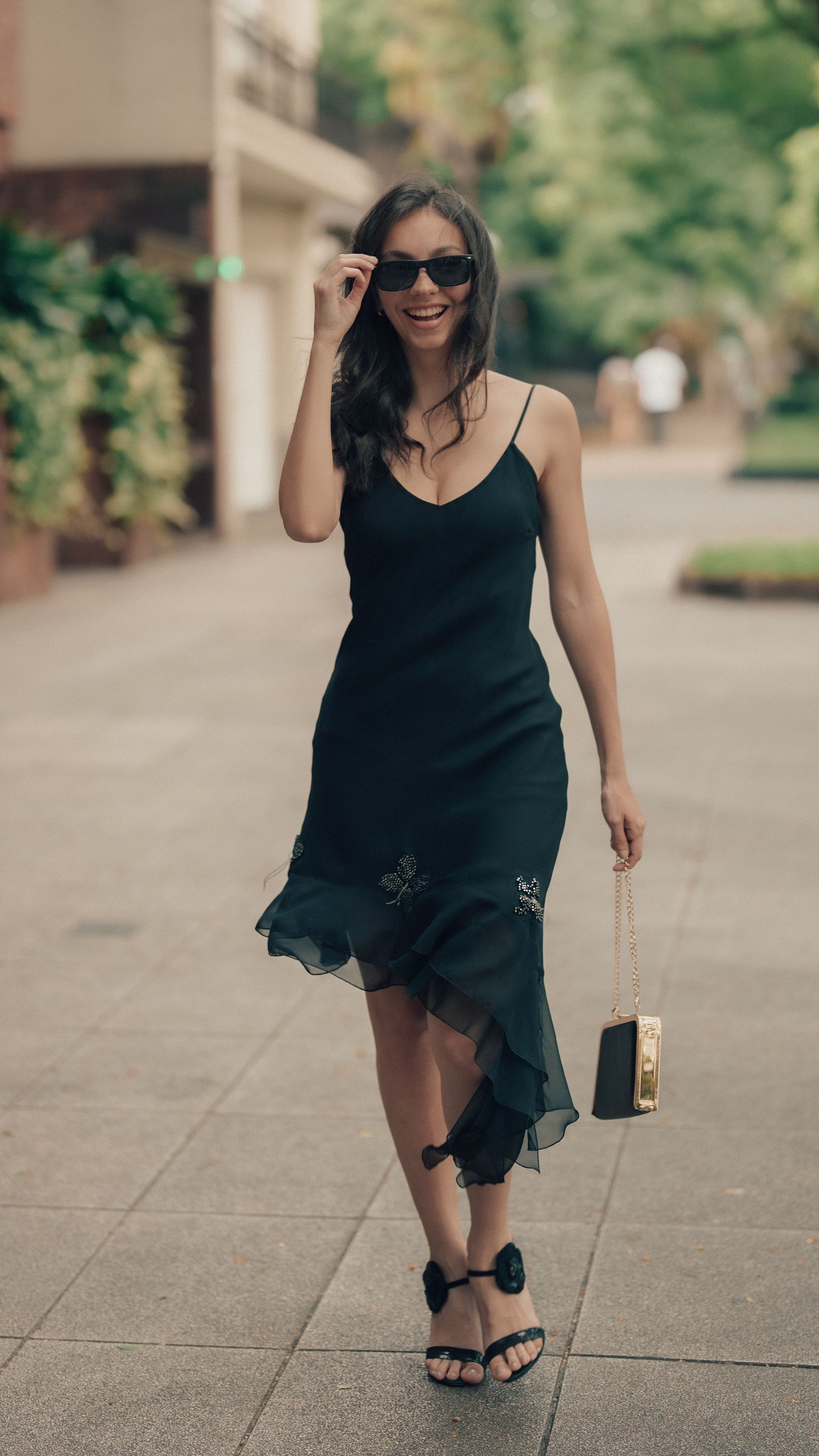green emerald velvet dress Elegant Black Mini Dress for Women main image 0