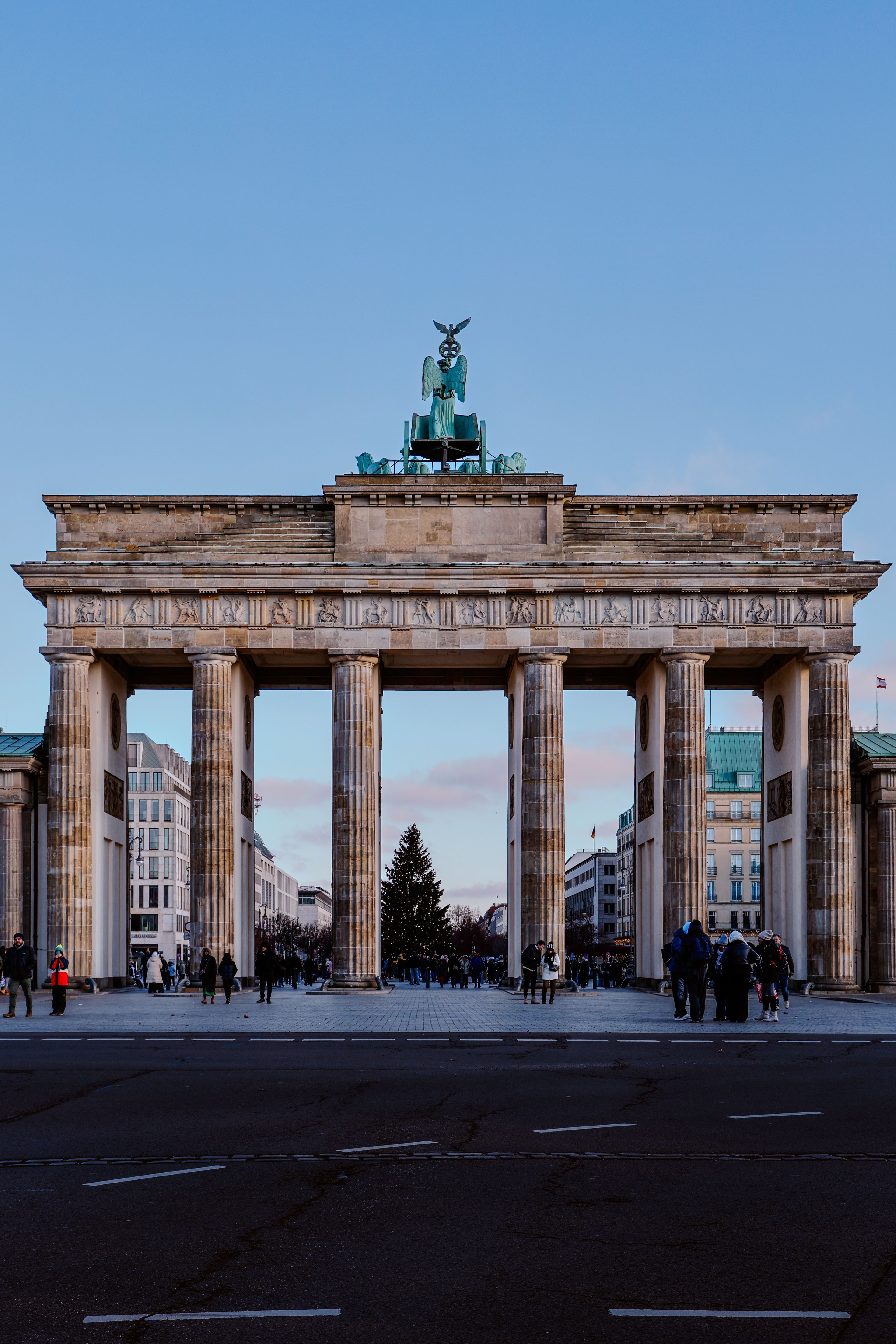 Brandenburg Gate in Berlin at sunset