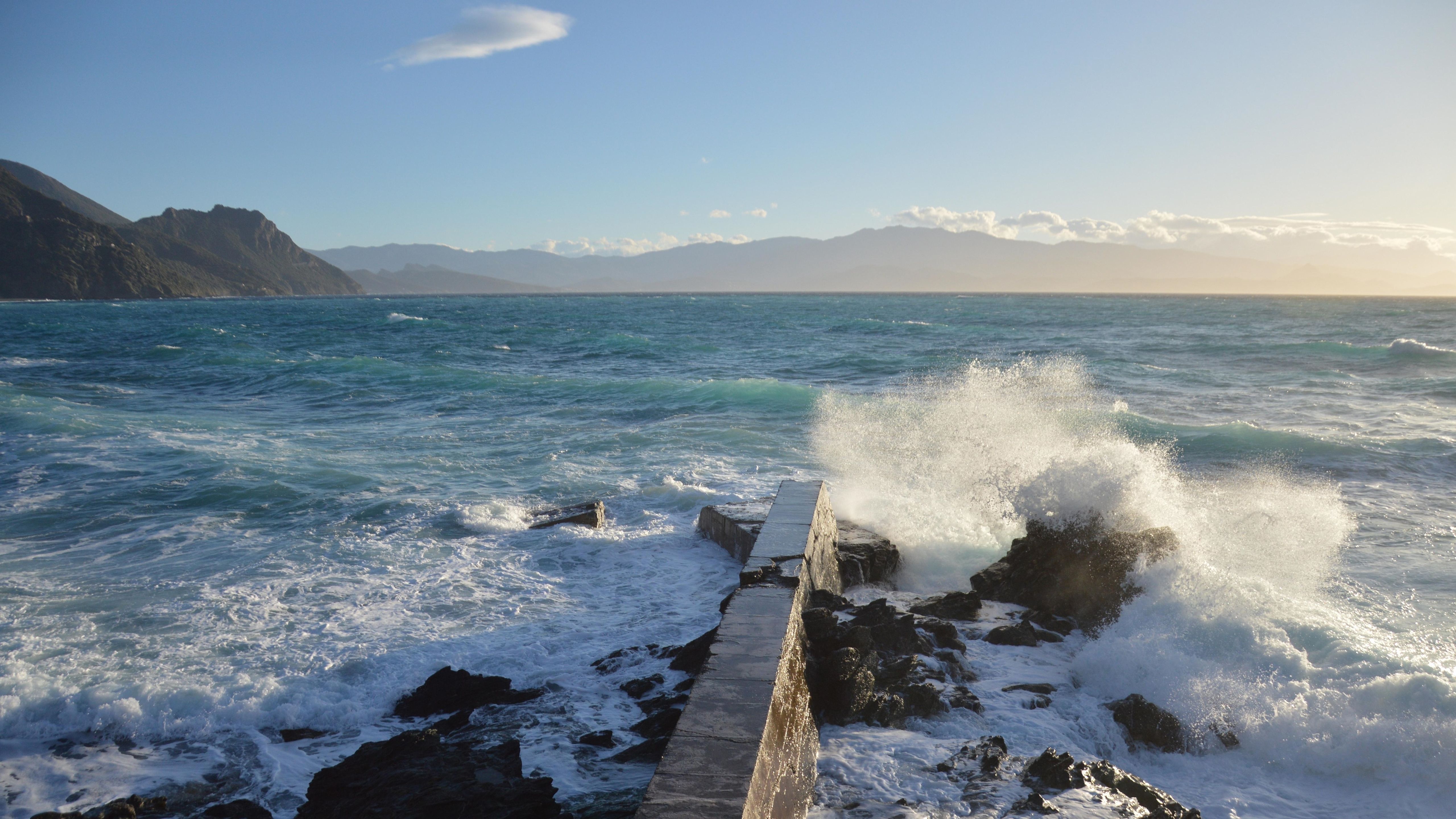 Spectacular Waves Crashing on Ogliastro Coastline · Free Stock Photo