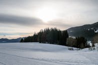 Snowy Landscape in Autrans during Winter