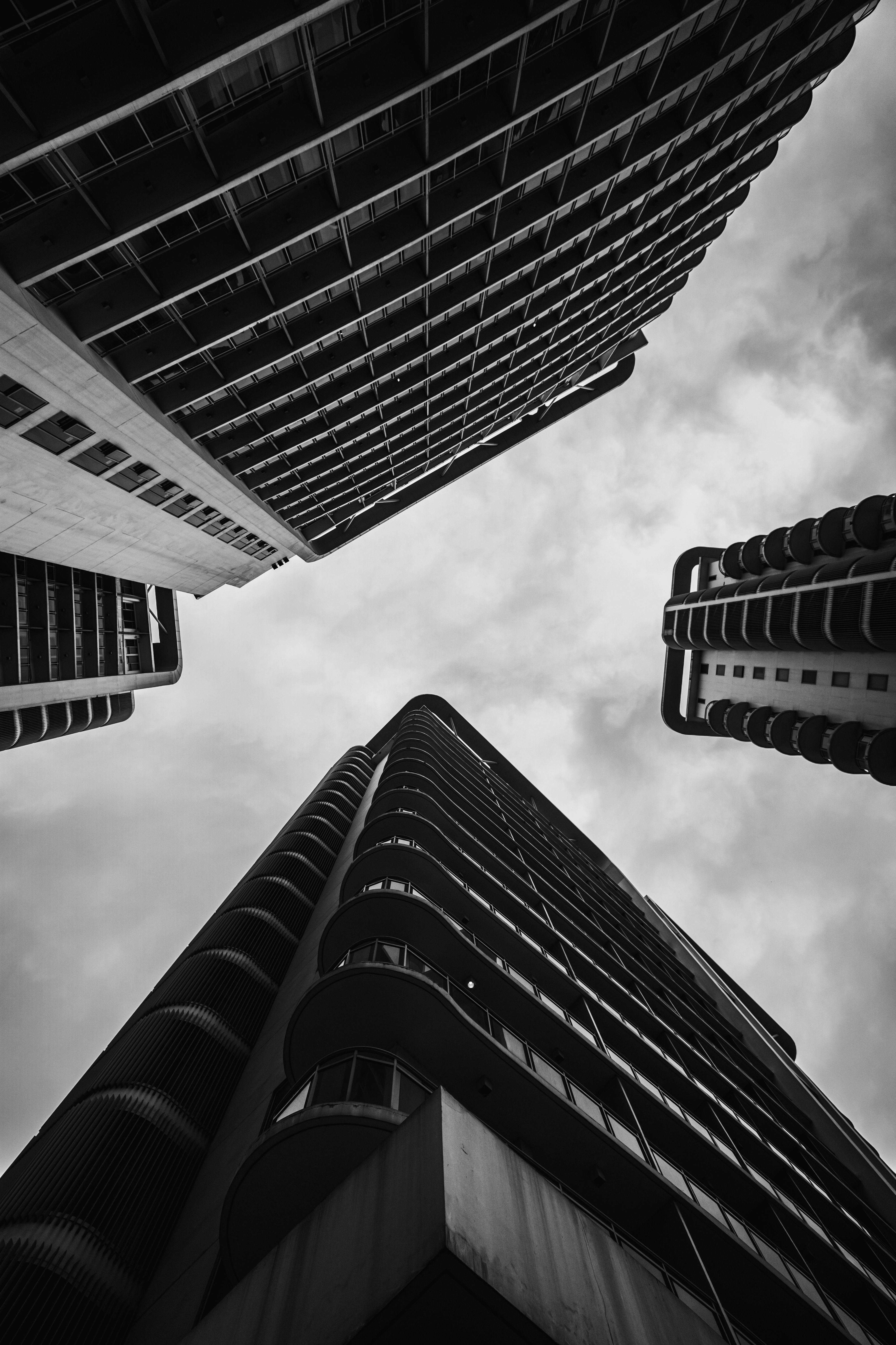 Dramatic Black and White Urban Architecture · Free Stock Photo