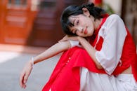 Portrait of a Young Woman in Traditional Clothing