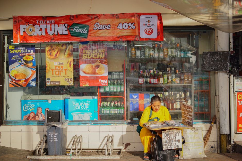 Globe Telecom store front in a Philippine city