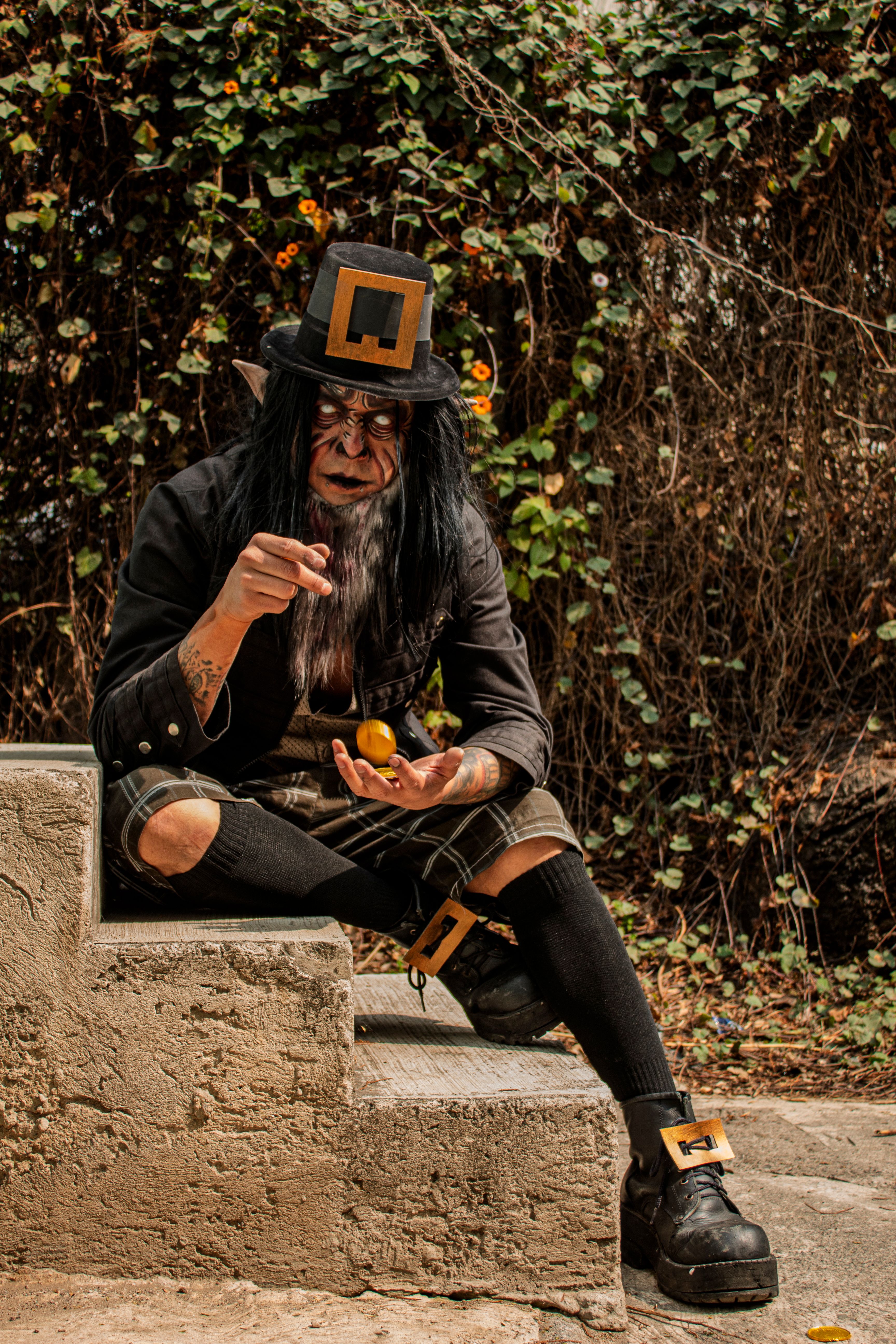 Mysterious Leprechaun in Enchanted Forest Setting