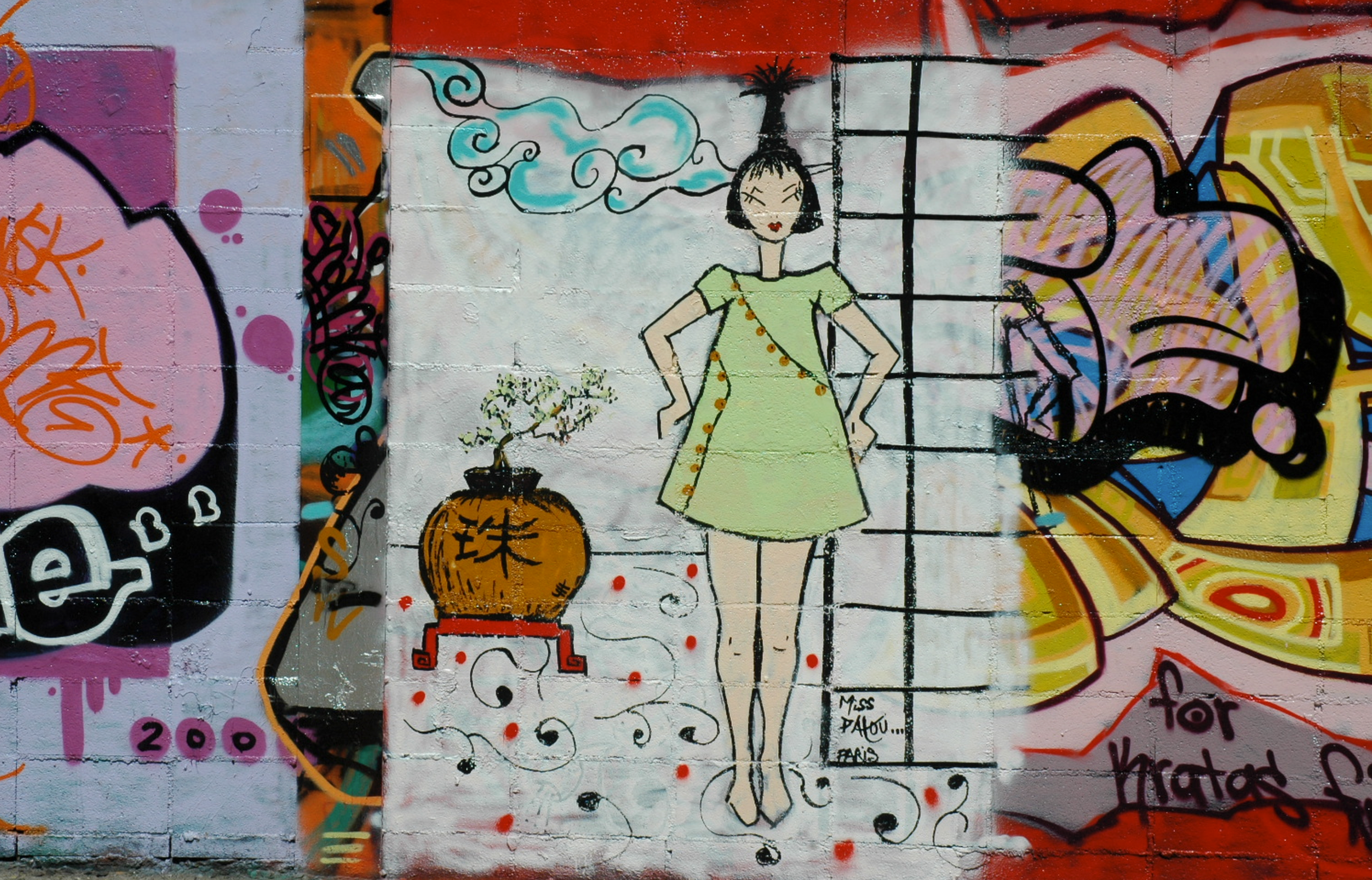 Colorful Graffiti on Urban Street Wall · Free Stock Photo