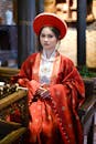 Traditional Vietnamese Costume Portrait Indoors