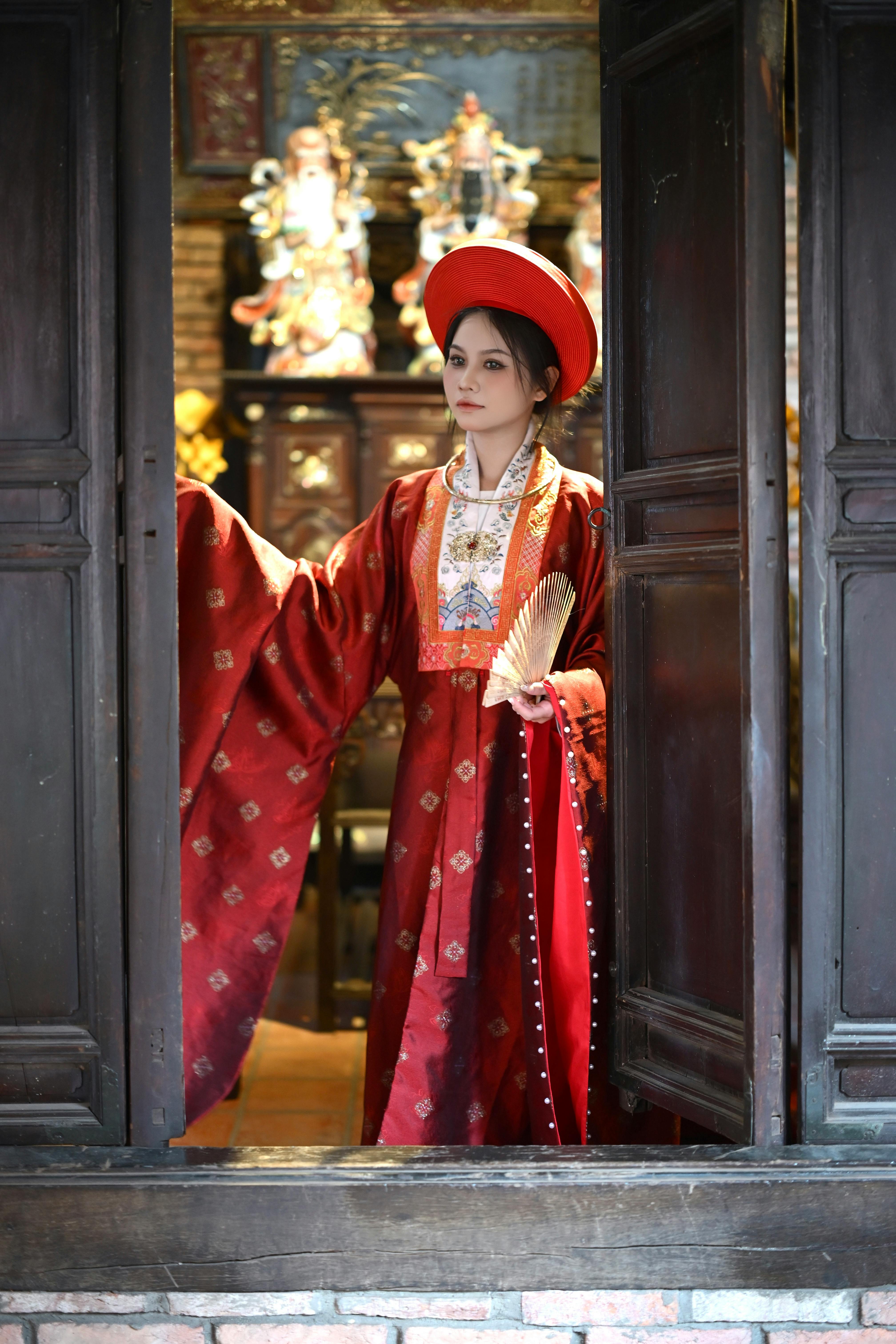 Traditional Vietnamese Costume in Historic Setting