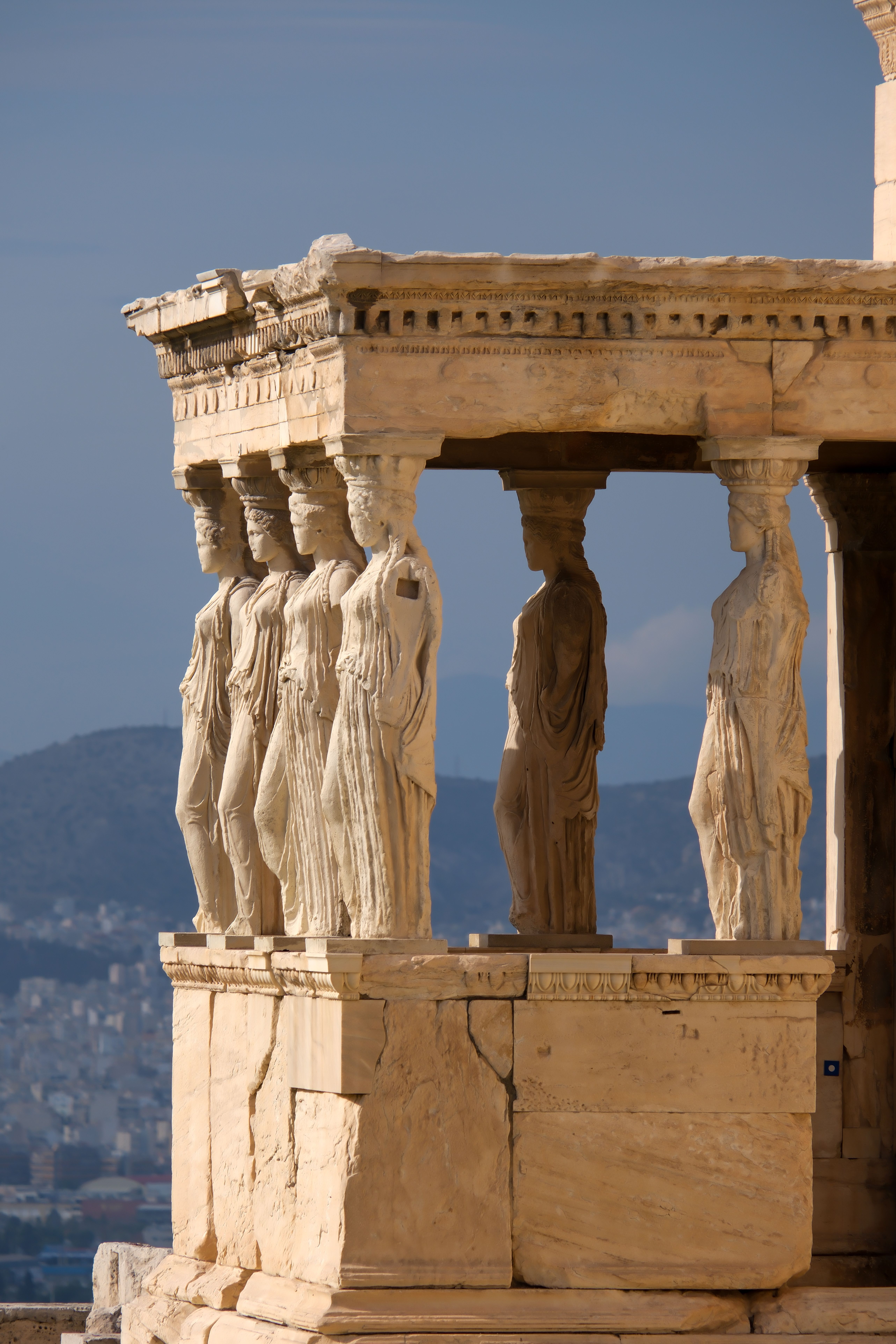 The Parthenon on top of the Acropolis
