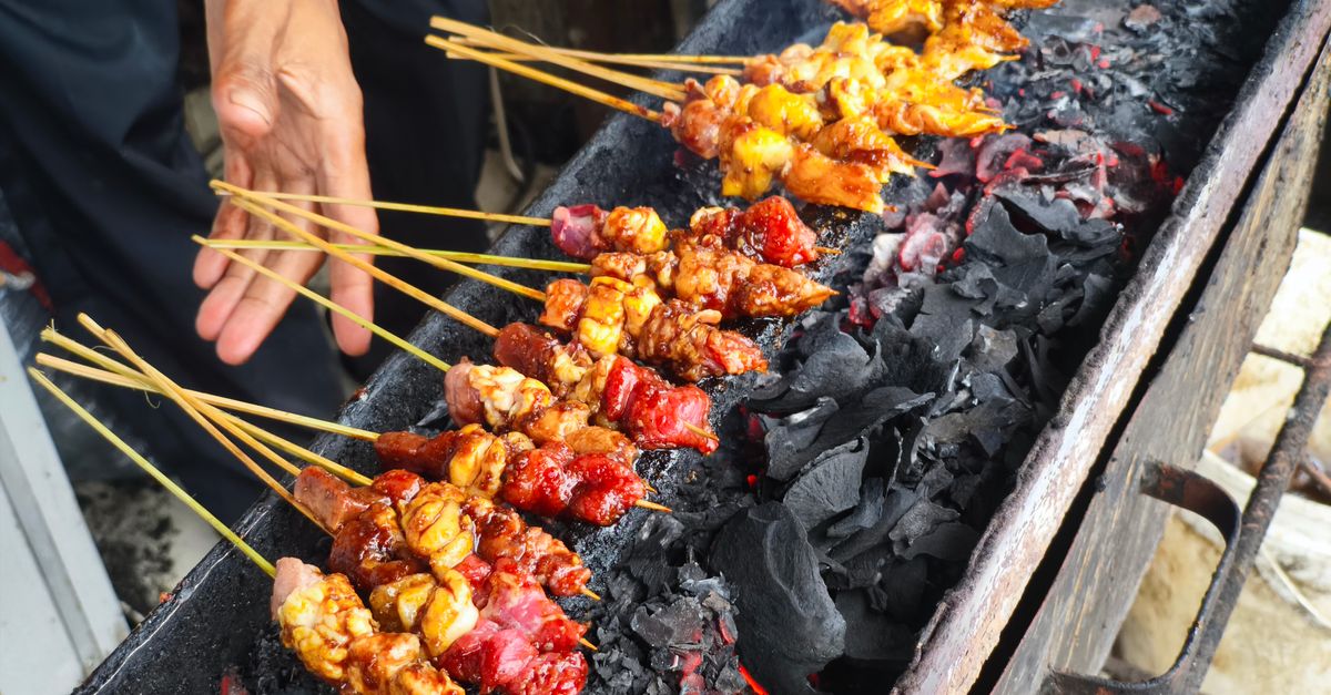 Kota Kinabalu waterfront seafood market with fresh fish and crabs